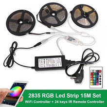 Load image into Gallery viewer, 12V DC Bluetooth LED lamp Strip 2835 SMD RGB Tape LED Under Cabinet light Living Room Bedroom Backlight Closet Kitchen lighting