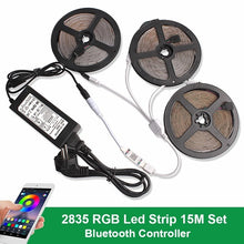 Load image into Gallery viewer, 12V DC Bluetooth LED lamp Strip 2835 SMD RGB Tape LED Under Cabinet light Living Room Bedroom Backlight Closet Kitchen lighting
